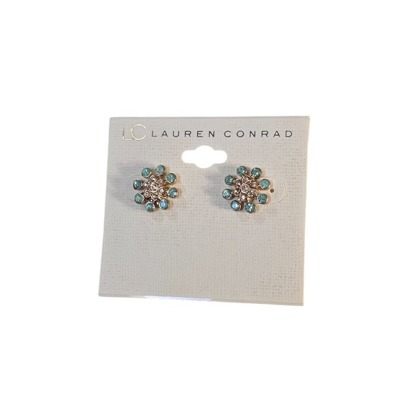 LC Lauren Conrad Stud Earrings Bundle of 3 Pairs Bow, Flower NWT - Picture 3 of 4
